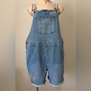 Target Rainbow Queen Denim Shortalls XXL